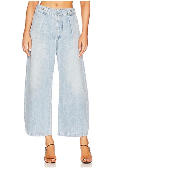 Evereve Citizens of Humanity Beverly Jeans Barrel 26 NWT Wide Leg Pleated Denim - Picture 2 of 10